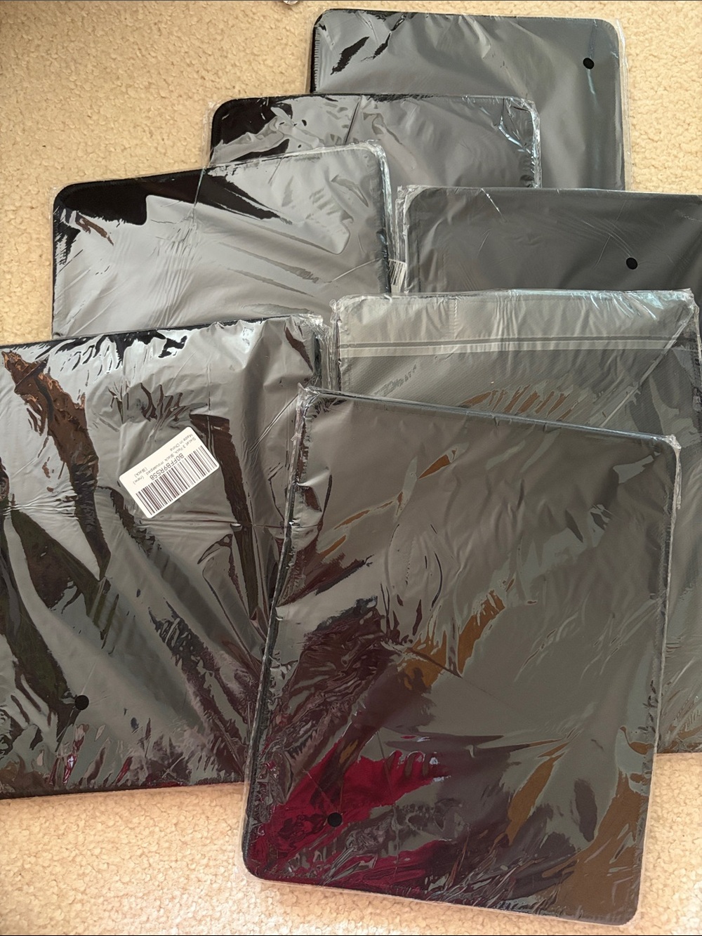 Black mouse pads, sets of 3 - NIB, lot of 21